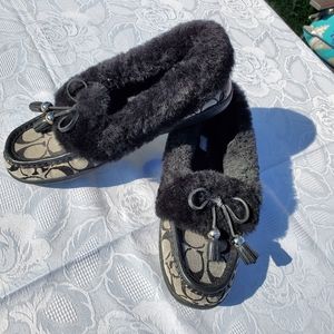Coach moccasins slippers